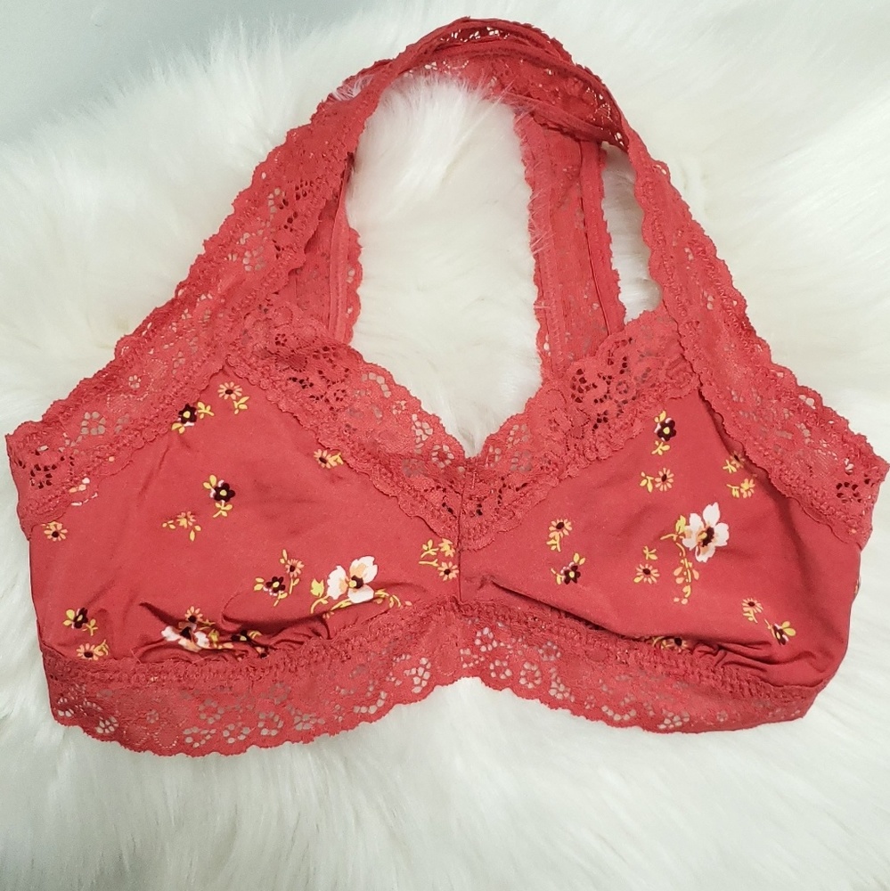 Aerie Shine Floral Racerback Bralette NWOT